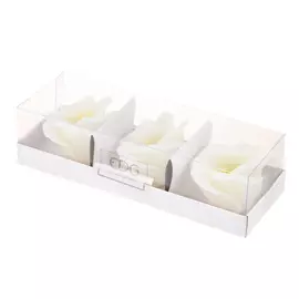 Набор 3 свечи Edg lisantus 6см белая