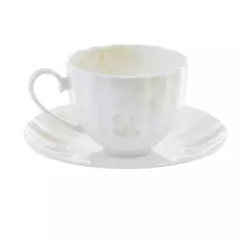 Набор 6/12 чашки кофейные с блюдцами 150мл кремовые Hatori