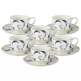 Набор 6 чашек 0,2л блюдец элегия Annalafarg