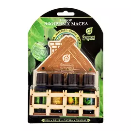 Набор эф. масел "Банька" (Эвкалипт+сосна+лимон+пихта) 4 масла по 15 мл/ 10