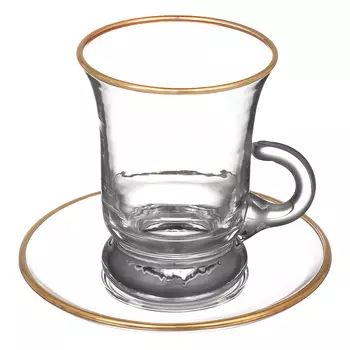 Набор Art Design золотой ободок для кофе 120 мл 12 предметов на 6 персон