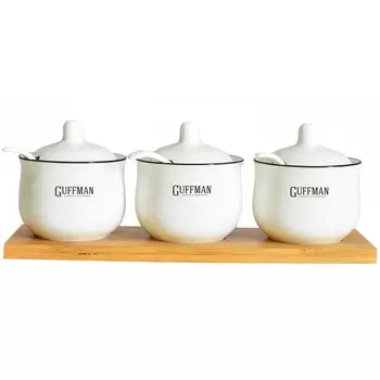 Набор банок Guffman 150 мл 4 предмета белый