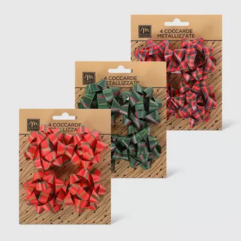 Набор бантов для подарков Mercury NY-27006 6 см 4 шт в ассортименте