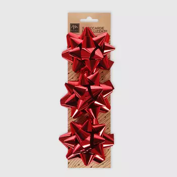 Набор бантов для подарков Mercury NY красный 6 см 3 шт