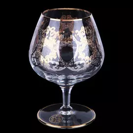 Набор бокалов для бренди Timon 6 шт платина/золото