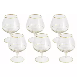 Набор бокалов для коньяка 0.35 Same спираль золото