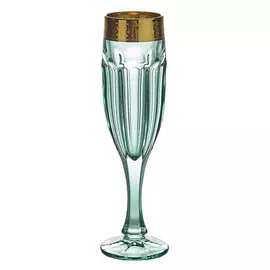 Набор бокалов для шампанского Crystalite Bohemia Моцарт Сафари лагуна голд 6 шт