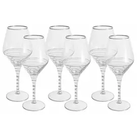 Набор бокалов для вина 0.45л Same спираль серебро