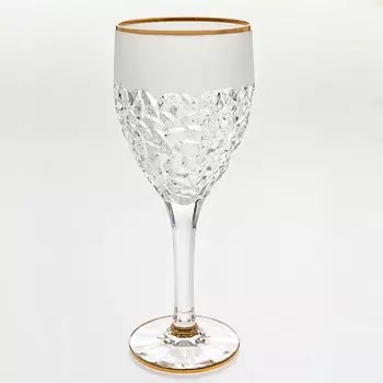 Набор бокалов для вина Bohemia Jihlava Nicolette золото, матовое напыление 270 мл 6 шт