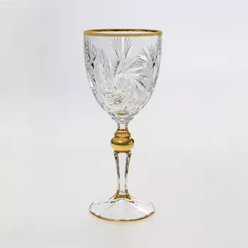 Набор бокалов для вина Bohemia Jihlava Pinwheel зол 260 мл 6 шт