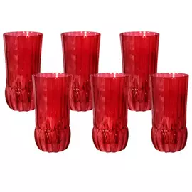 Набор бокалов для воды 6х0.35л адажио красная Same