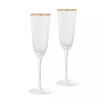 Набор бокалов Fissman для шампанского стекло 250 мл 2 шт