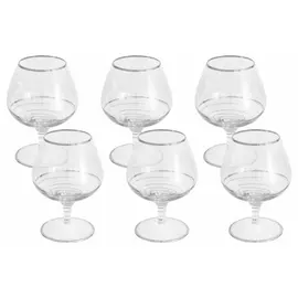 Набор бокалов коньяк 0.35л Same спираль серебро