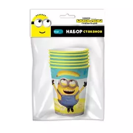 Набор бумажных стаканов ND Play Minions 2, 6 шт*250 мл (3D дизайн)