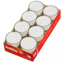 Набор чайных свечей Bolsius 16 шт белые