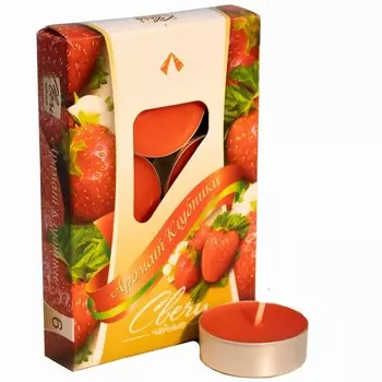 Набор чайных свечей Home Interiors клубника 6 шт