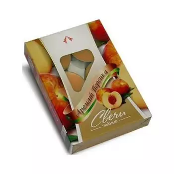 Набор чайных свечей Home Interiors персик 6 шт