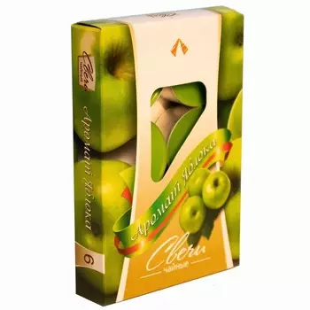 Набор чайных свечей Home Interiors яблоко 6 шт