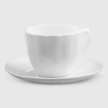 Набор чайный Кулинарк Спираль белый 6 персон 12 предметов