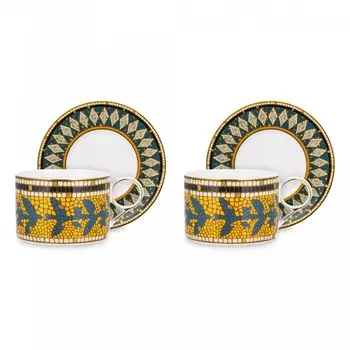 Набор чашек чайных с блюдцем Mix&Match Home Олимп 4 предмета 2 персоны