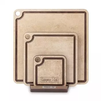 Набор ComposeEat из 3-х досок на подставке порфир кремовый (NPG30433KL6)