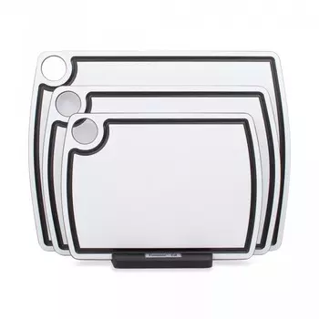 Набор ComposeEat из 3-х разделочных досок на подставке бело-черный (NRD31018OA6)