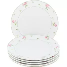Набор десертных тарелок Thun Menuet декор Роза 19 см 6 шт