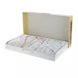 Набор для ванной:халат2.полотенце-5.варежка Almatex