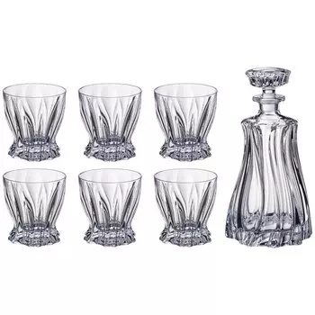 Набор для виски Aurum-Crystal s.r.o. Plantica штоф 0,75 л+6 стаканов