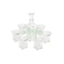 Набор для виски Crystal bohemia as штоф 700мл+6 стаканов 240 (990/99999/9/39750/718-709)