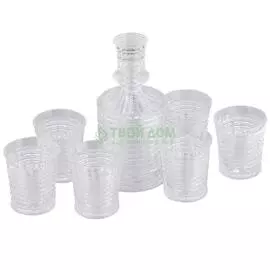 Набор для виски Crystal bohemia as штоф 700мл+6 стаканов 300 (990/99999/9/47600/792-709)