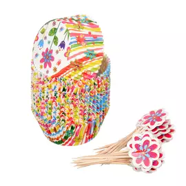 Набор для выпечки и украшения кексов Marmiton Весенний 48 шт