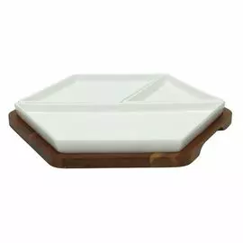 Набор для закусок 3 ассиметричные тарелки Tognana convivio