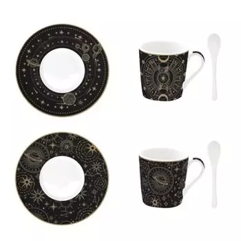 Набор Easy life Звездное небо 2 чашки 0,1 л/2 блюдца/2 ложки