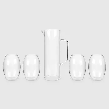 Набор Efe Glass кувшин 1,5 л и 4 стакана 480 мл