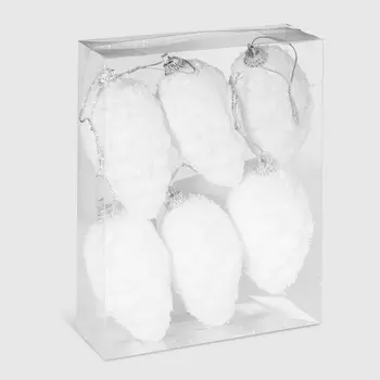 Набор елочных игрушек Due Esse Christmas шишка 8 см 6 шт