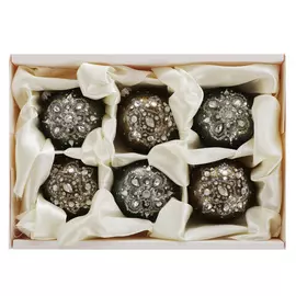 Набор елочных игрушек Irena драгоценные броши/6шт