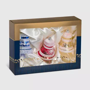 Набор елочных игрушек Irena колокольчики цветные 3 шт