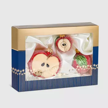 Набор елочных игрушек Irena красные яблоки 3 шт