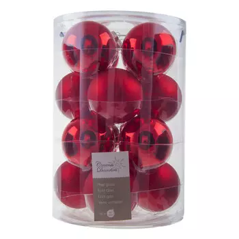 Набор елочных игрушек Kaemingk красный 16 шт