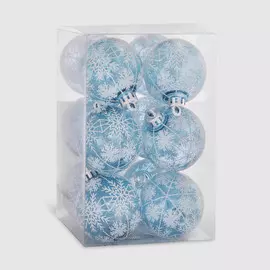 Набор елочных игрушек Unique Treasures 12 шт синий