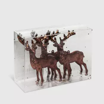 Набор елочных игрушек Unique Treasures 3 шт коричневый