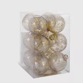 Набор елочных игрушек Unique Treasures 60RS8NS-6119CH 12 шт золото