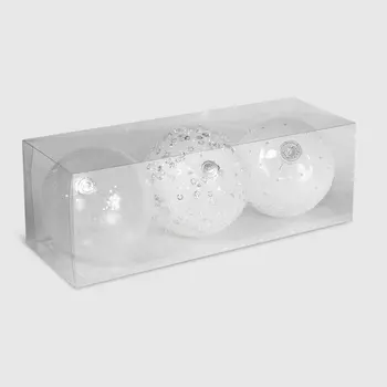 Набор елочных игрушек Unique Treasures AL1203AB-HB21WW 3 шт белый