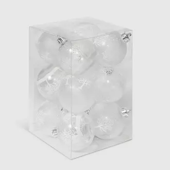 Набор елочных игрушек Unique Treasures белый, 12 шт