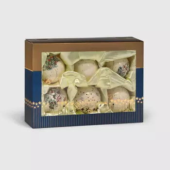 Набор елочных шаров Irena праздник 6 шт