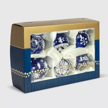 Набор елочных шаров Irena снегопад 6 шт