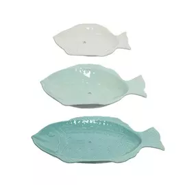 Набор глиняных блюд Kaemingk Рыба 3 шт
