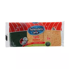 Набор губок целлюлозных с абразивом 3шт Arix