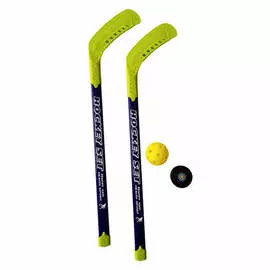 Набор Хоккейный 1Toy : 2 Клюшки Пластик 77 См, Шайба, Мячик